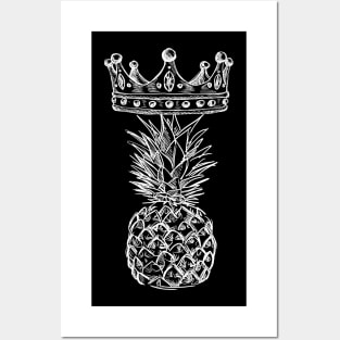 Pineapple King Illustration Posters and Art